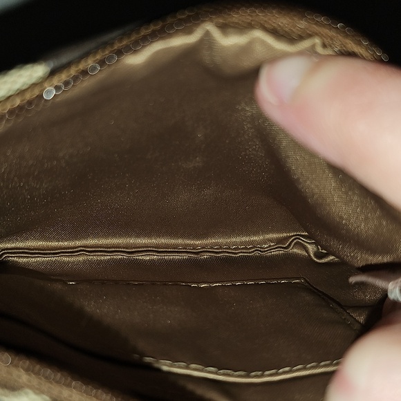Coach Brown and Tan Signature C Wristlet - Picture 8 of 11